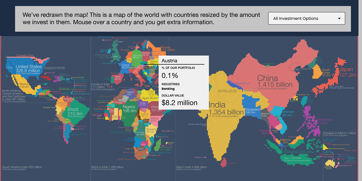 The initial world map design for Active Super