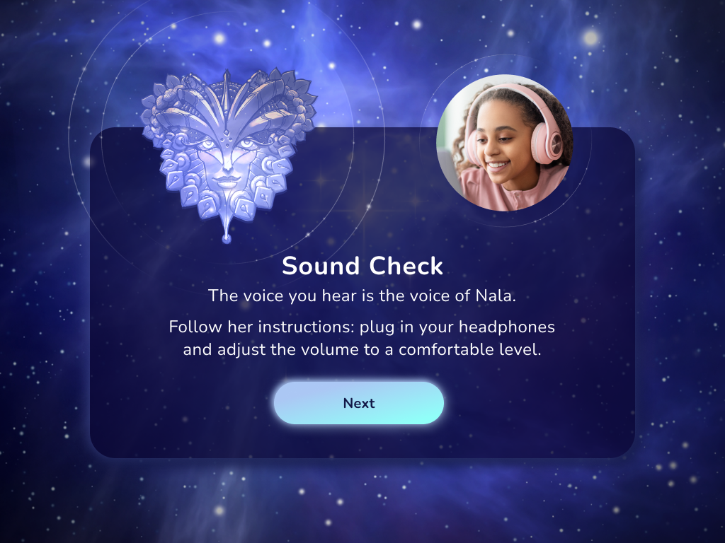 Example screen for Sound Surge product design