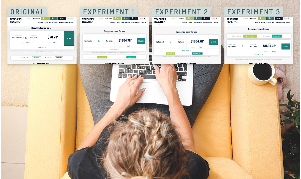 Example of quick UX uplift experiments