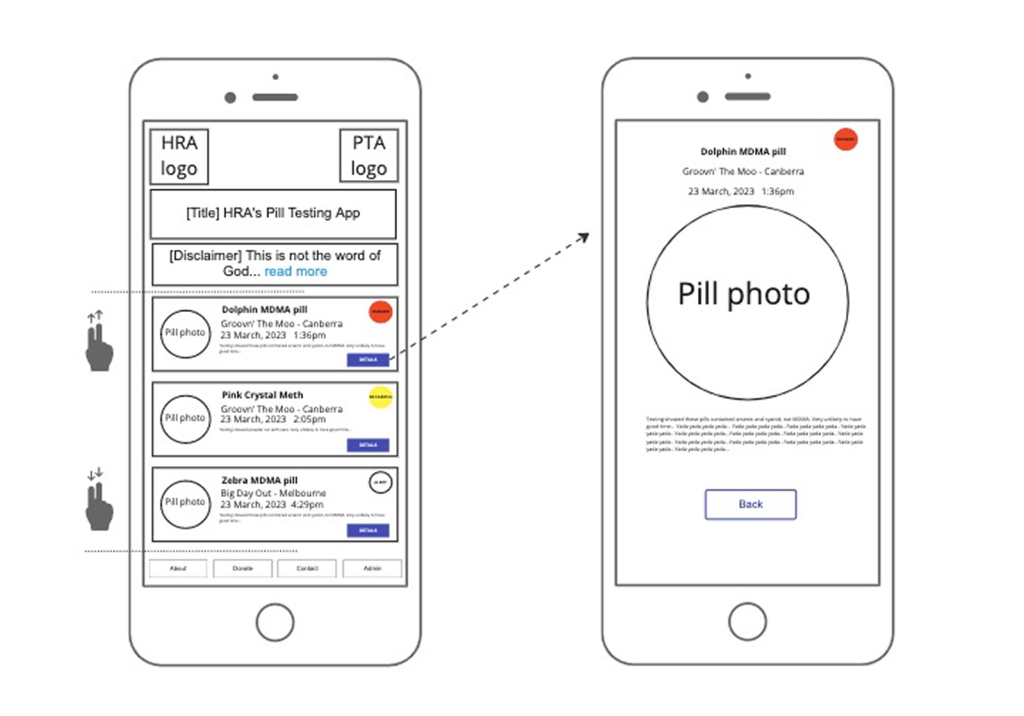 Early lo-fi wires for Night Coach app design