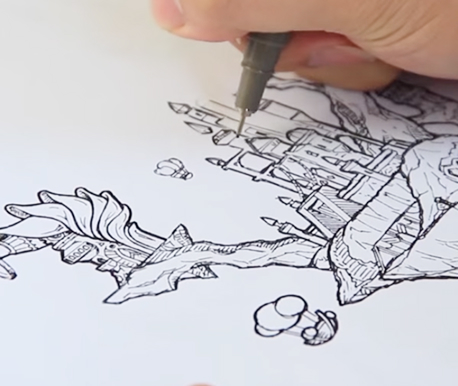 Original illustrations for the Sound Storm app design, Deepend, 2015